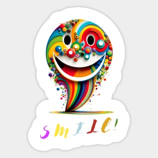 Smile and spread joy around you, Smiles are Contagious Sticker